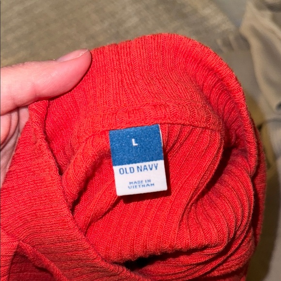 Sleeveless Orange Ribbed Top - Picture 5 of 6